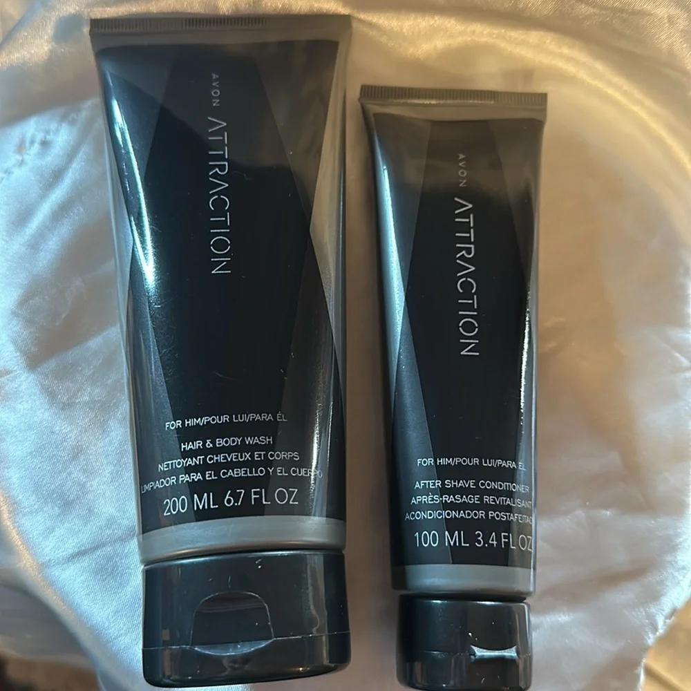 Avon “Attraction for Men” For Him Hair & BodyWash 6.7oz & AfterShave Conditioner